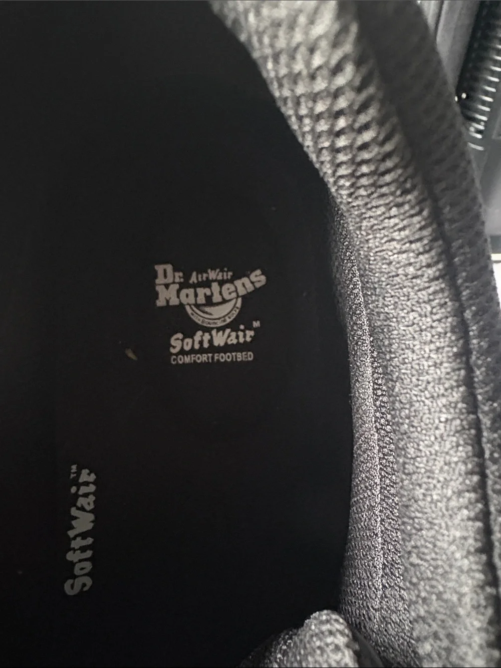 Dr. Martens Black Leather Woodard Boots with Yellow Stitching